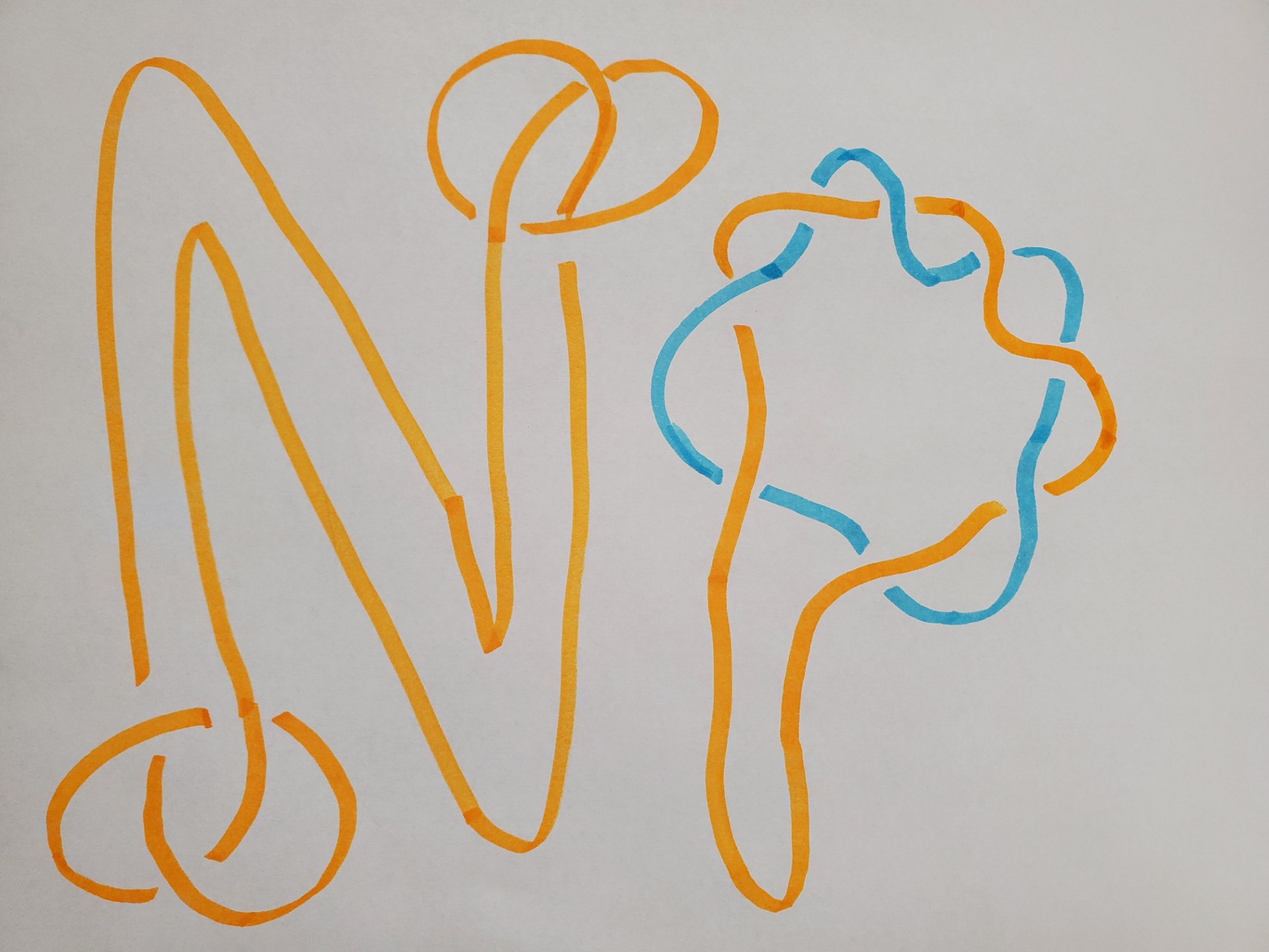 Picture of a 2D Knot Corresponding to the Above 3D Knot