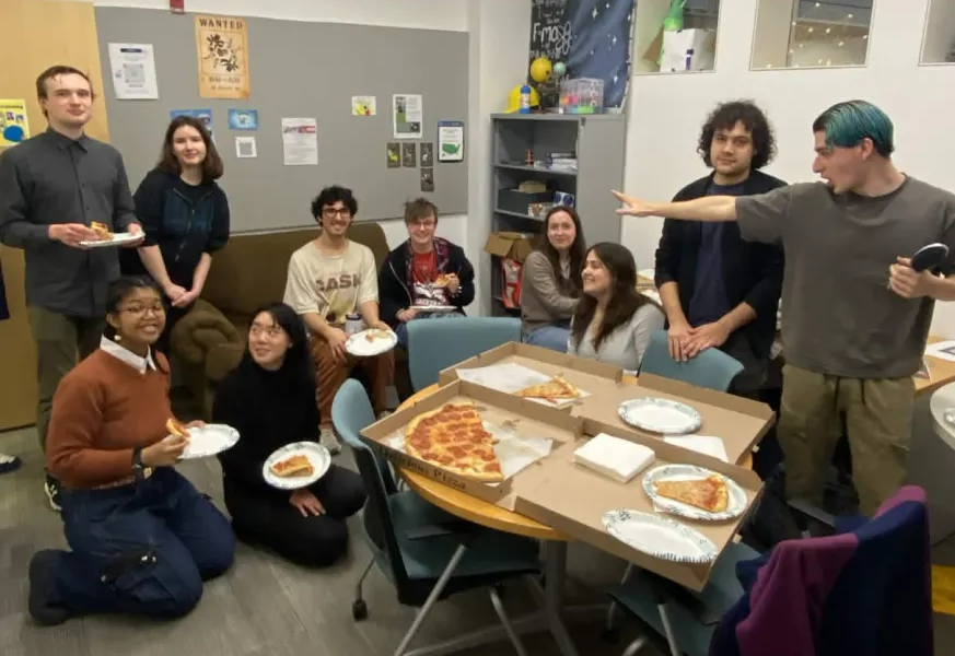 Physics Club Collab pizza pic